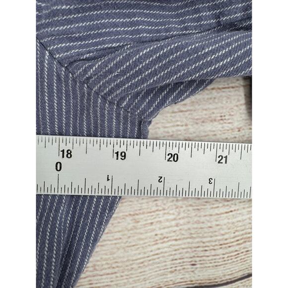 Brixton Hickory Striped Coveralls Jumpsuit Womens XS Blue White Button Front - Picture 11 of 14